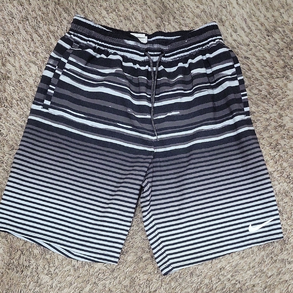Nike Men's Black and Gray Swim Shorts